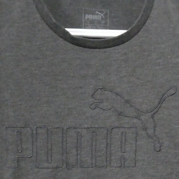 PUMA | small | Grey Embossed Logo Short Sleeve T-Shirt / Tee - Picture 1 of 14